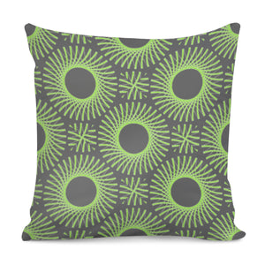 Green Spiky Rings Pillow Cover