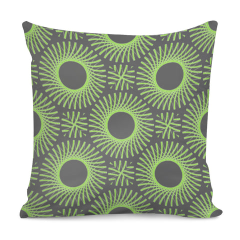 Image of Green Spiky Rings Pillow Cover