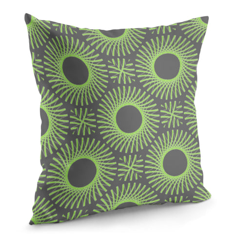 Image of Green Spiky Rings Pillow Cover