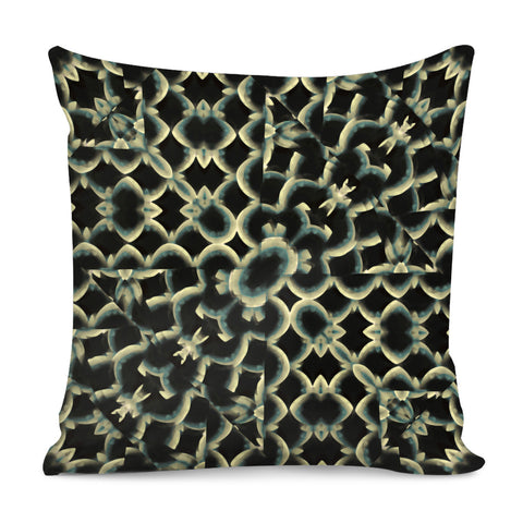 Image of Dark Interlace Motif Mosaic Pattern Pillow Cover