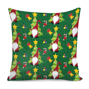 Green Christmas Gnome Pillow Cover