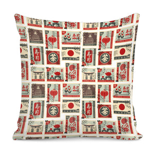 Fancy Post Stamp Pattern Pillow Cover