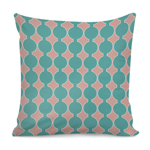 Teal And Rose Gold Pattern Pillow Cover