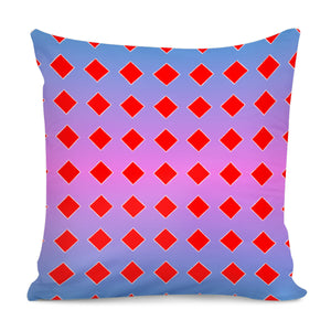 Red Diamonds On Gradient Pillow Cover