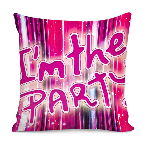 Image of Party Concept Typographic Design Pillow Cover