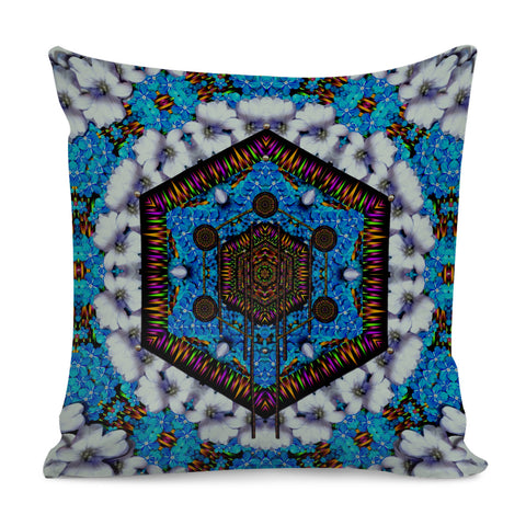 Image of Temple Mandala  Of Candle Lights And A Touch Of Summer Pillow Cover