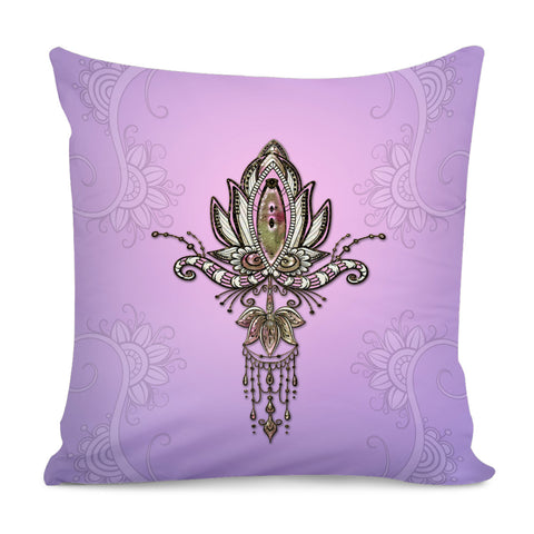 Image of Elegant Lotus Pillow Cover