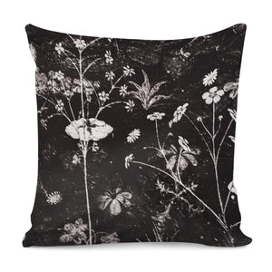 Dark Floral Artwork Pillow Cover
