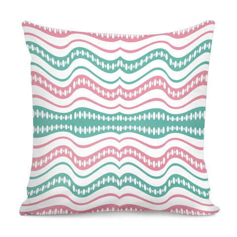 Image of Waving Lines Vivid Print Pattern Pillow Cover