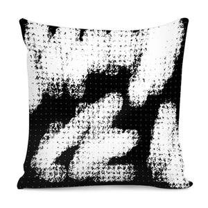 Abstrait Taches Blanc/Noir Pillow Cover