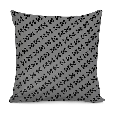 Image of Pattern Etoiles Noir/Gris Pillow Cover