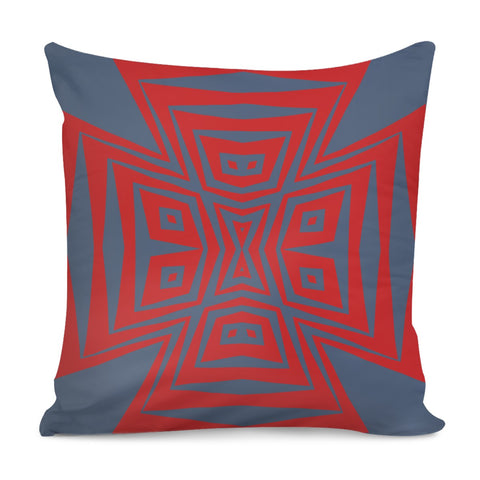 Image of Minimalism Red Blue Pillow Cover