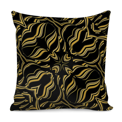 Image of Black And Orange Geometric Design Pillow Cover