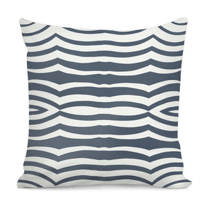 Minimalism White Blue Pillow Cover