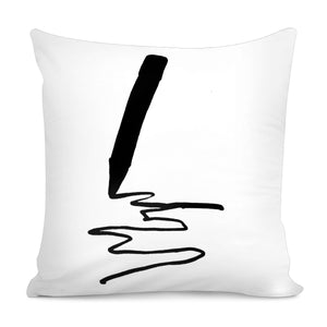 Pencil Sketching Silhouette Drawing Pillow Cover