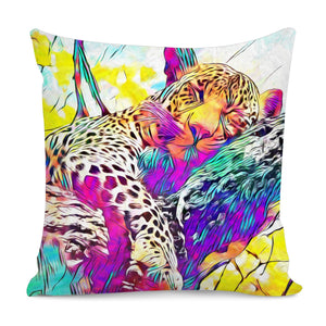 Rainbow Leopard Pillow Cover