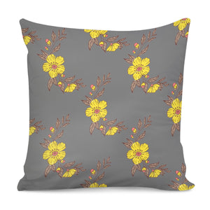 Yellow Flowers Pillow Cover