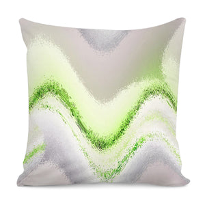 Chevron Green Textured Pillow Cover