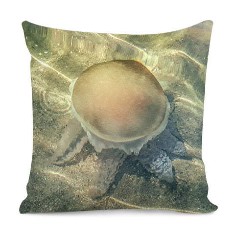 Image of Jellyfish At Beach Water Pillow Cover