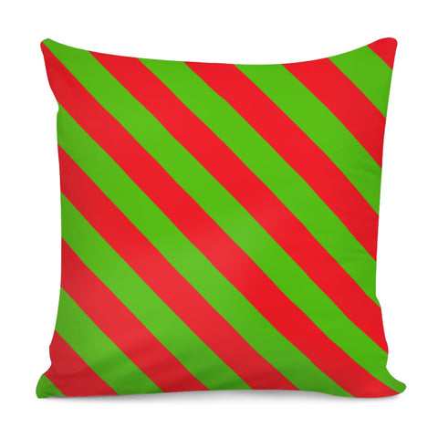 Image of Red And Green Stripes Pillow Cover