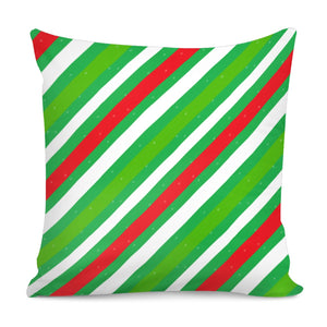 Xmas Diagonal Stripes Pillow Cover