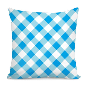 Blue And White Checkered Pillow Cover