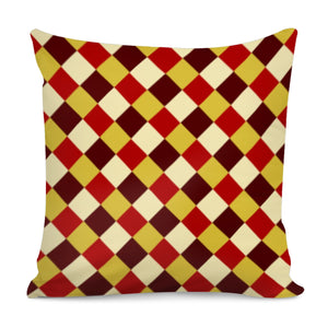 Red And Yellow Checkered Pillow Cover