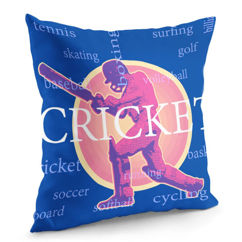 Image of Creative Cricket And Sports Design Pillow Cover