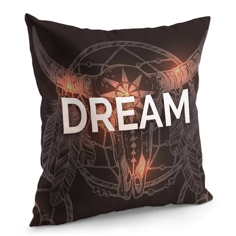 Image of Dream Catcher Bull Design Pillow Cover