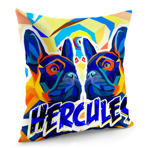 Image of Colorful Bulldogs Pillow Cover