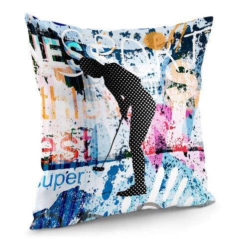 Image of Golf Graffiti. Pillow Cover