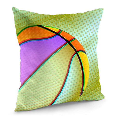 Image of Colorful Basketball Pillow Cover