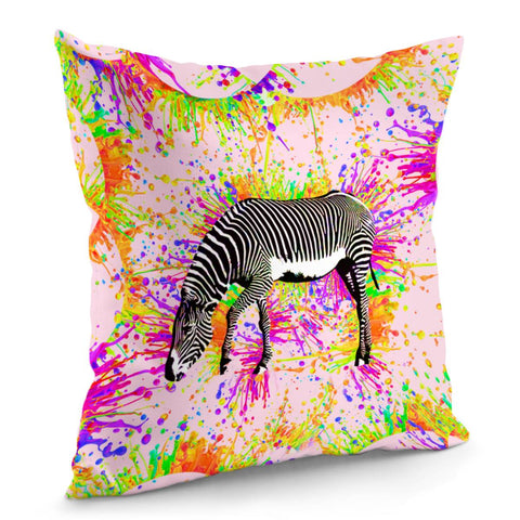 Image of Painted Zebra Pillow Cover