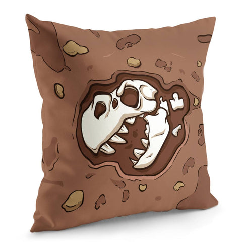 Image of Dinosaurs Skull Pillow Cover