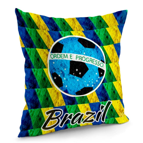 Image of Brazil Football Pillow Cover