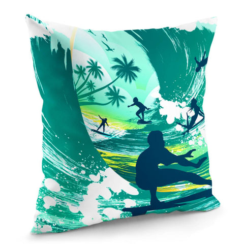 Image of Surfing Pillow Cover