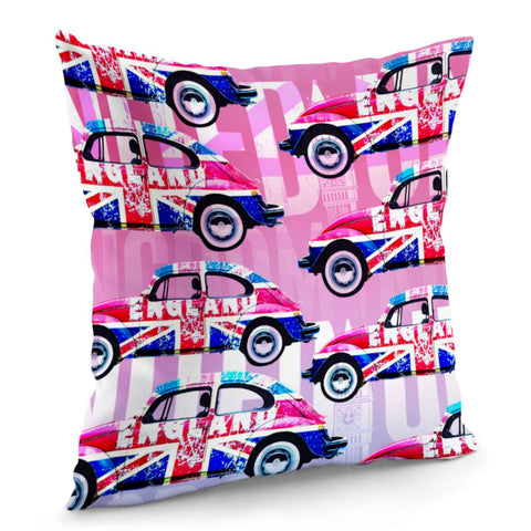 Image of The Union Jack Car Design Pillow Cover