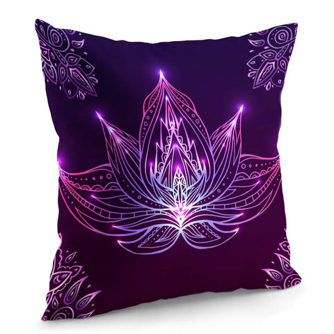 Image of Dreamy Purple Lotus Flower Pillow Cover