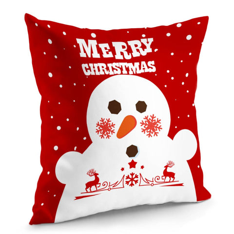 Image of Christmas Snowmen Pillow Cover