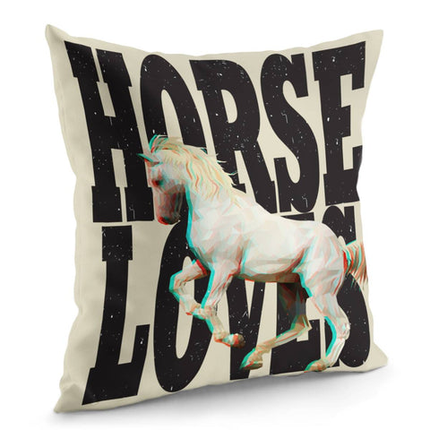 Image of Creative White Horse Pillow Cover