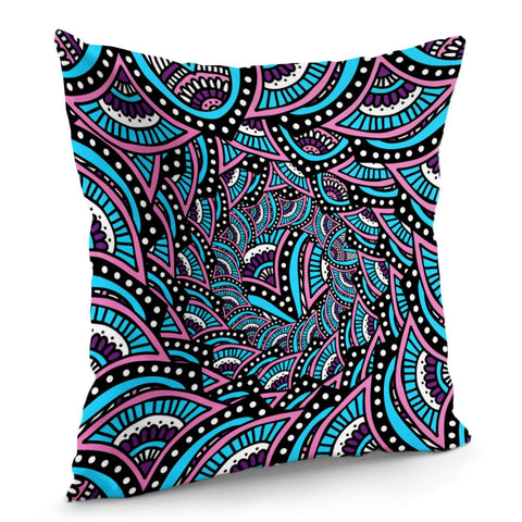 Image of Spiral Mandala Design Pillow Cover