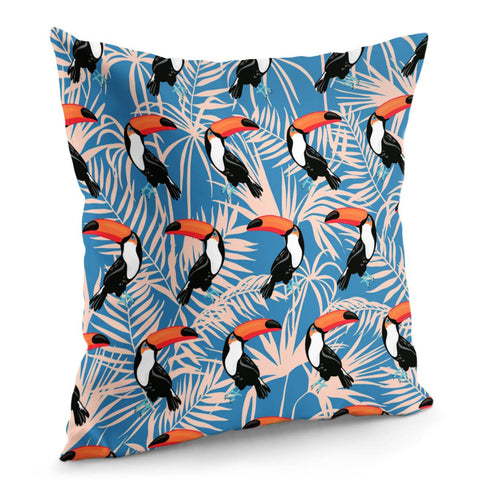 Image of Colorful Toucans Pillow Cover