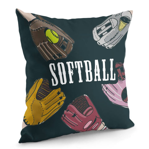 Image of Softball Gloves Pillow Cover