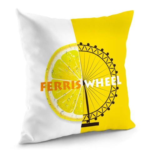 Image of Lemon Ferris Wheel Pillow Cover