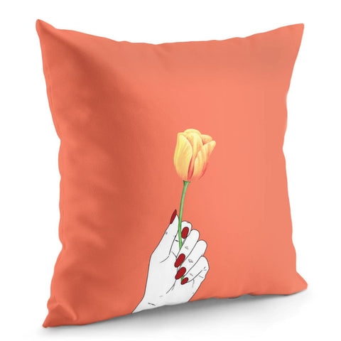 Image of A Yellow Tulip Pillow Cover