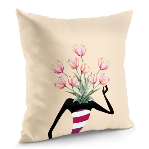 Image of Tulip Girl Pillow Cover