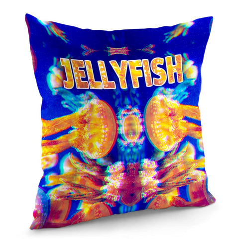 Image of Jellyfish And Sea Creatures Pillow Cover