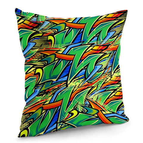 Image of Graffiti Print Pillow Cover