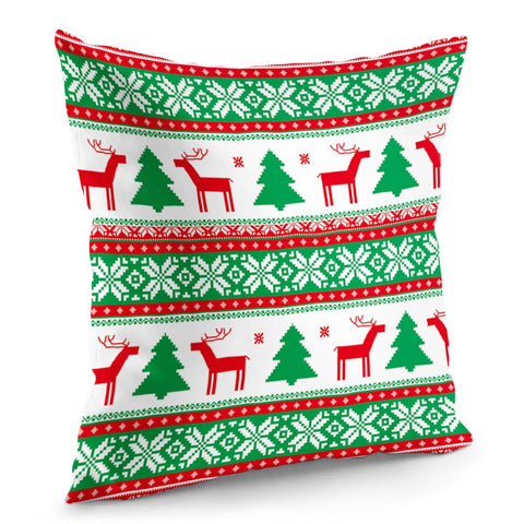Image of Christmas Elks Pillow Cover
