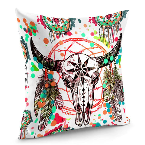 Image of The Goat Head Skull Pillow Cover